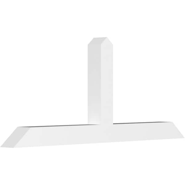 Ekena Millwork Portland Architectural Grade PVC Gable Bracket, 84"W x 35"H x 6"D x 6"F, 10/12 Pitch GBP084X35X0606POR00 - main